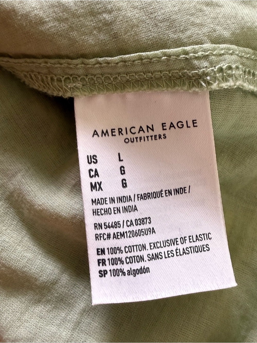 American Eagle Floral Tiered Mini Dress Sage Green Cottagecore Boho L - Picture 7 of 10